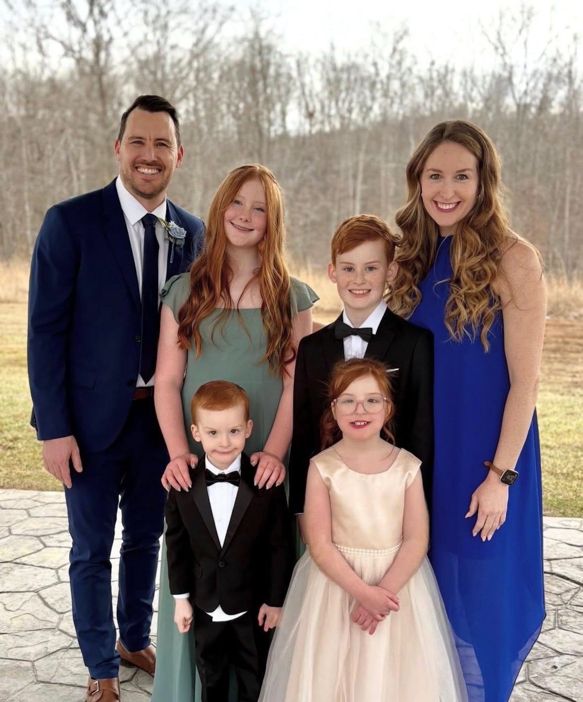 Stuart, Ashley, and their four children
